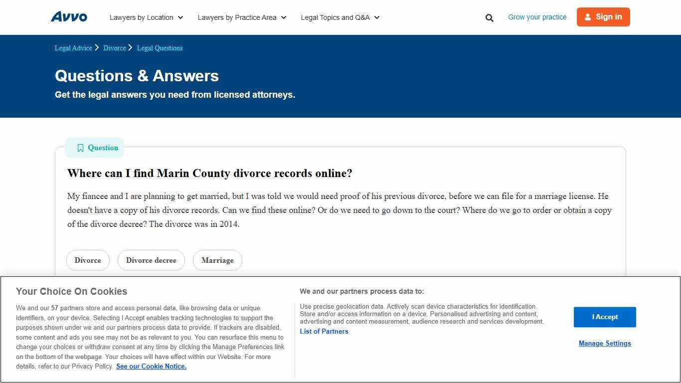 Where can I find Marin County divorce records online? - Legal Answers